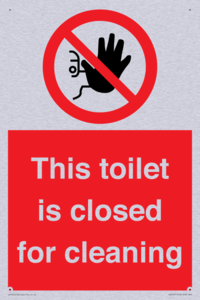 This toilet is closed for cleaning